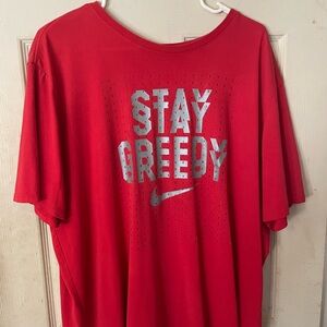Nike Red 'Stay Greedy' Men's T-Shirt